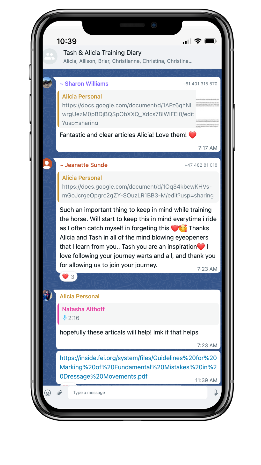 Tash Diaries comments